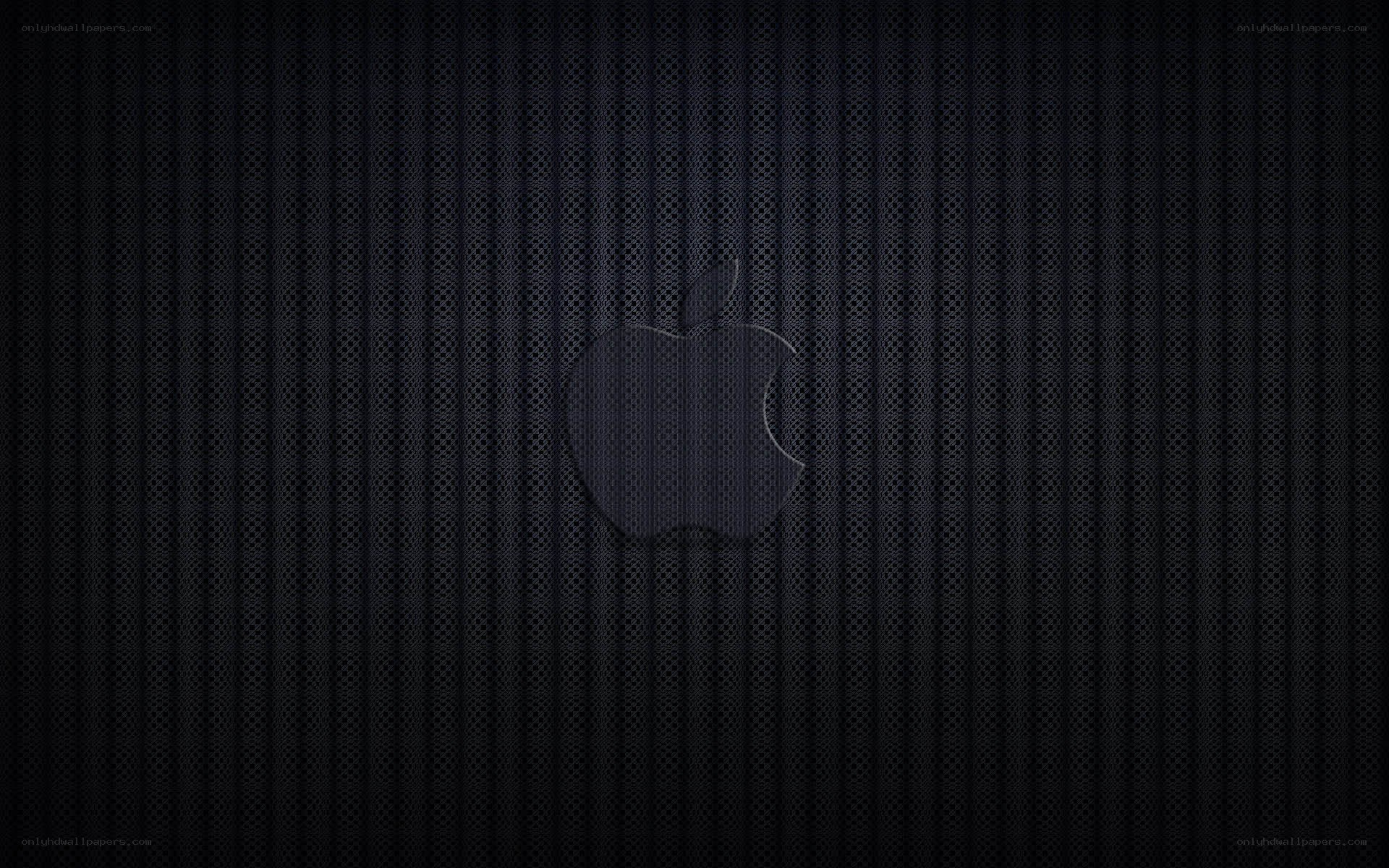 Apple logo on dark mesh