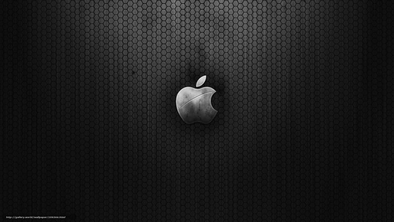 Apple logo on dark mesh