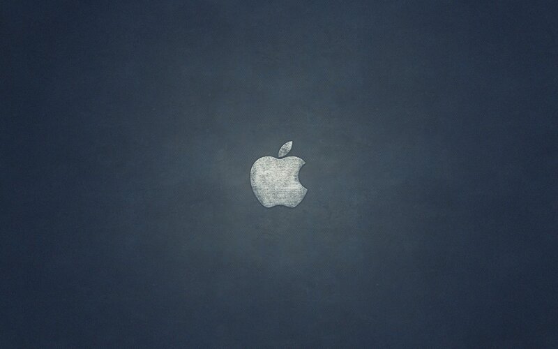 Apple Logo on Dark Surface — Gray
