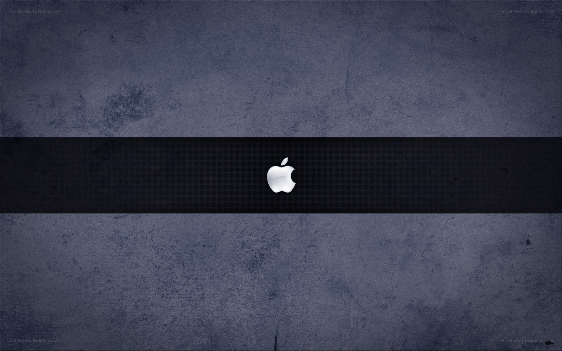 Apple logo on dark textured background