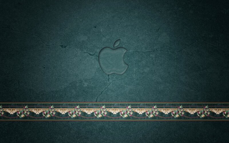 Apple logo on dark textured background