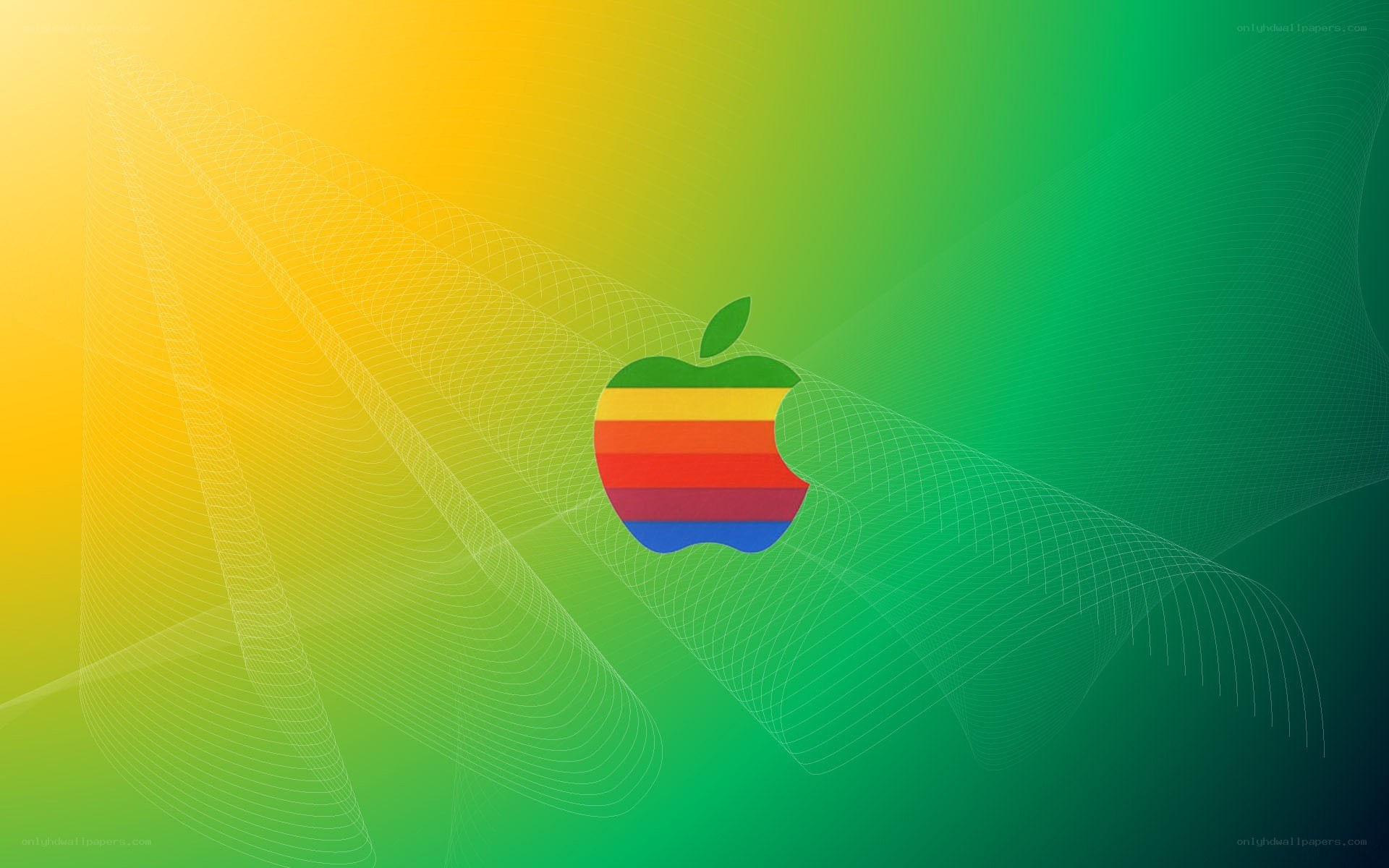 Apple logo on gradient background