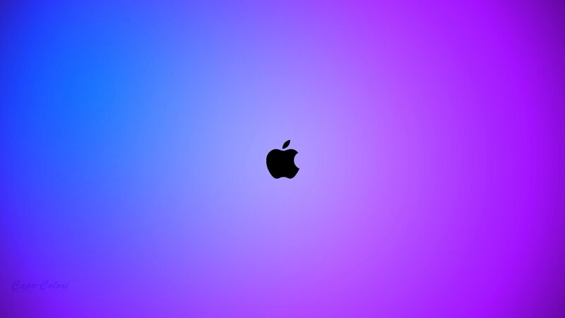 Apple logo on gradient background