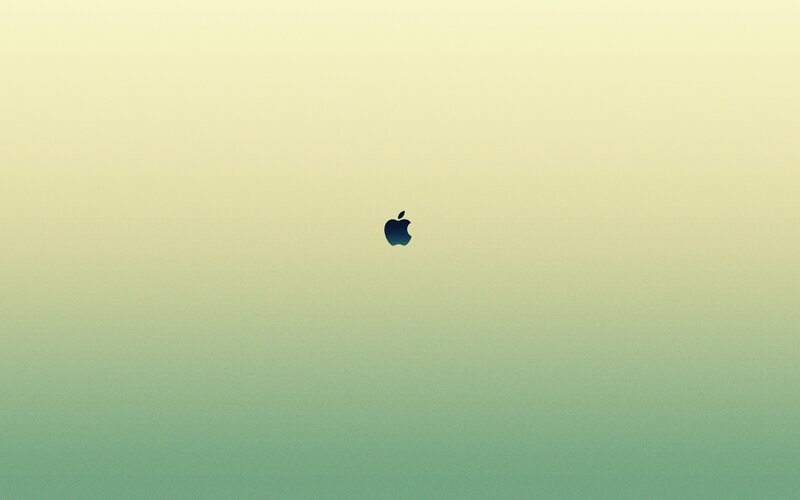 Apple logo on gradient background