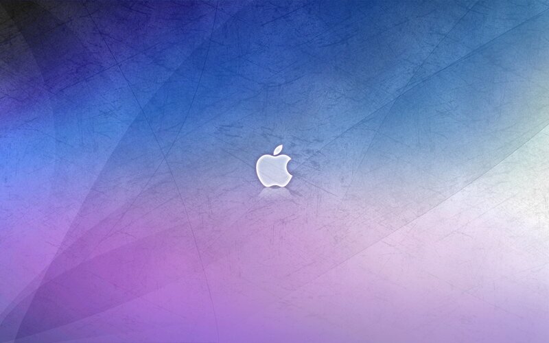 Apple logo on gradient background
