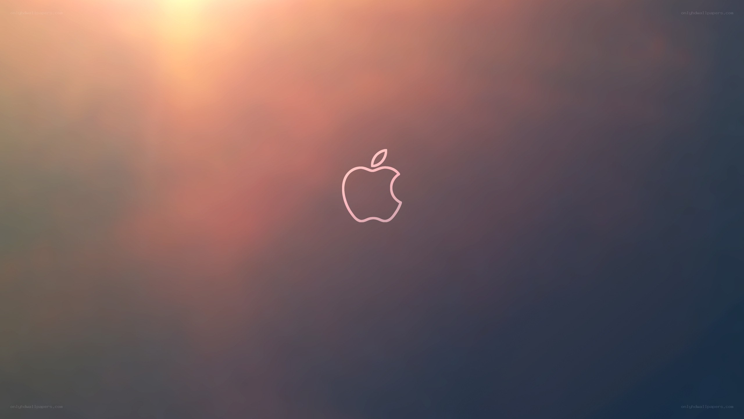 Apple logo on gradient background