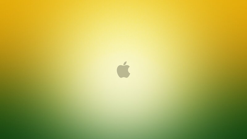 Apple logo on gradient background