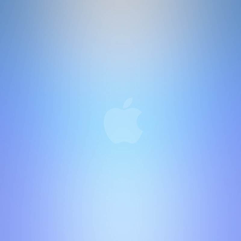 Apple Logo on Gradient — Blue, Calm, Minimalist
