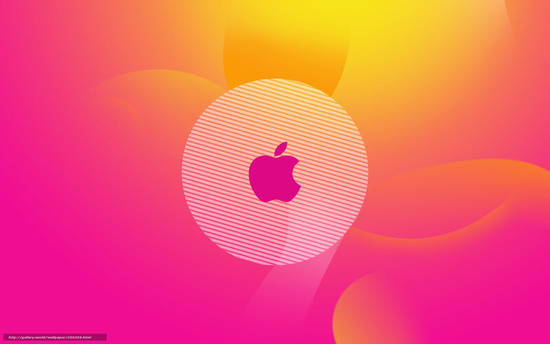 Apple Logo on Gradient — Pink