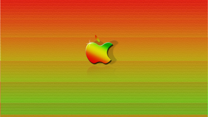 Apple Logo on Gradient — Red, Vibrant