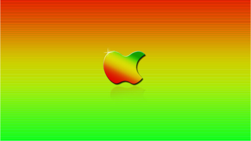 Apple Logo on Gradient