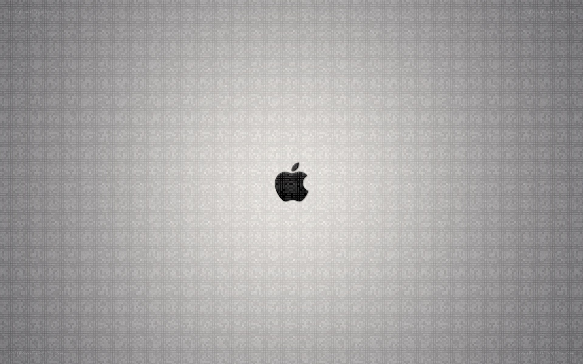 Apple logo on gray background