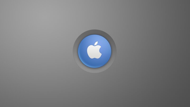 Apple logo on gray background