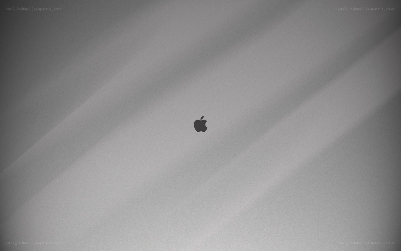 Apple logo on gray background