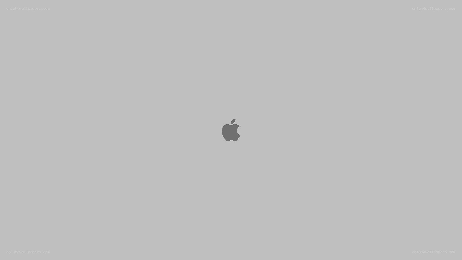 Apple logo on gray background