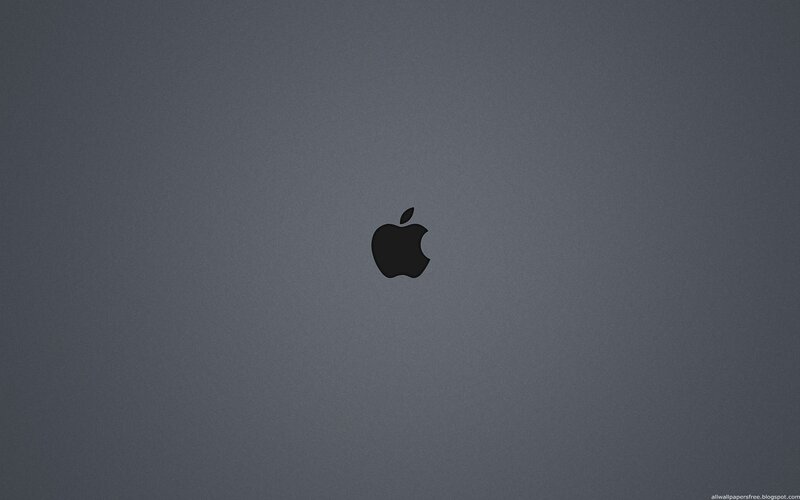 Apple logo on gray background