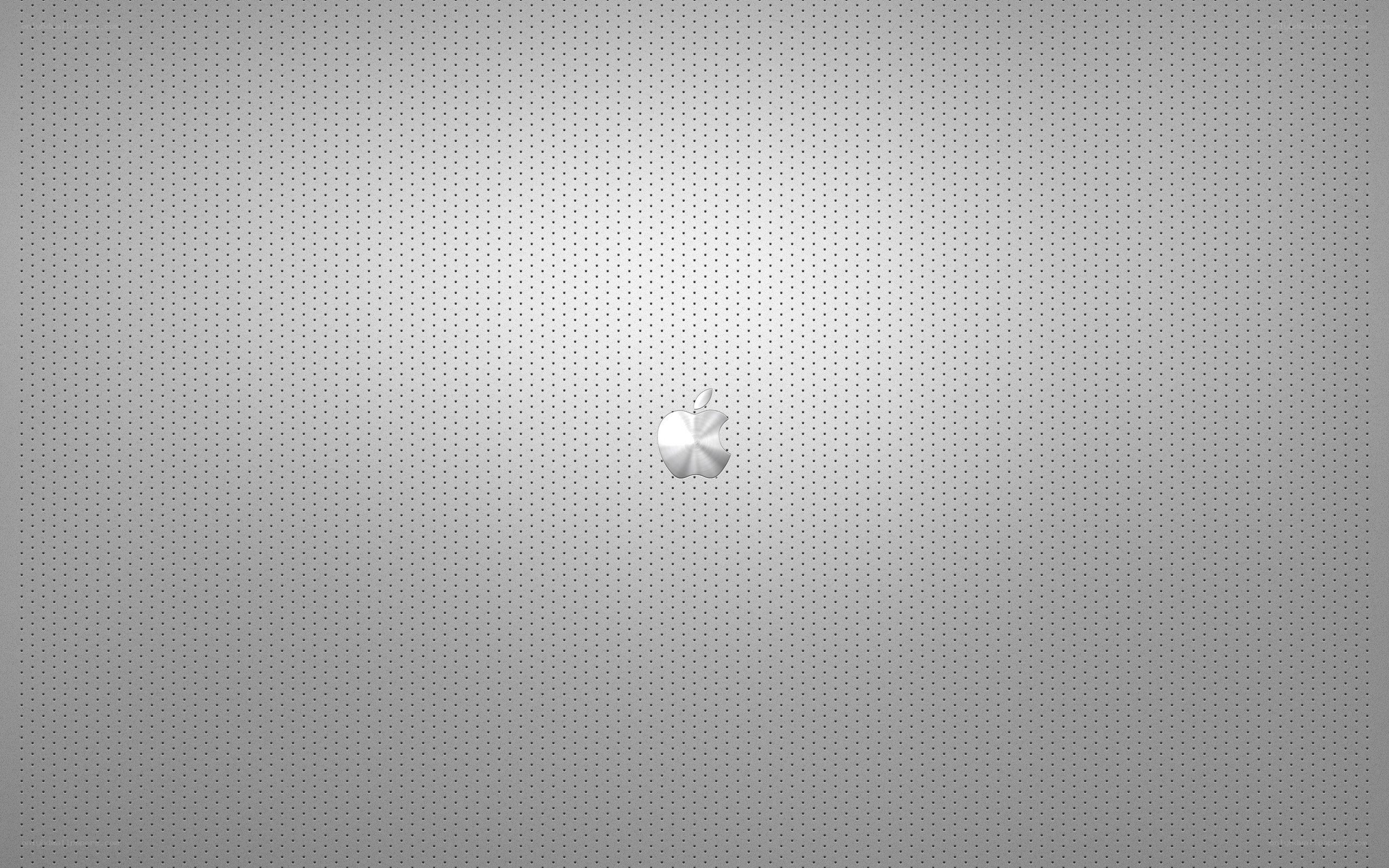 Apple logo on gray background