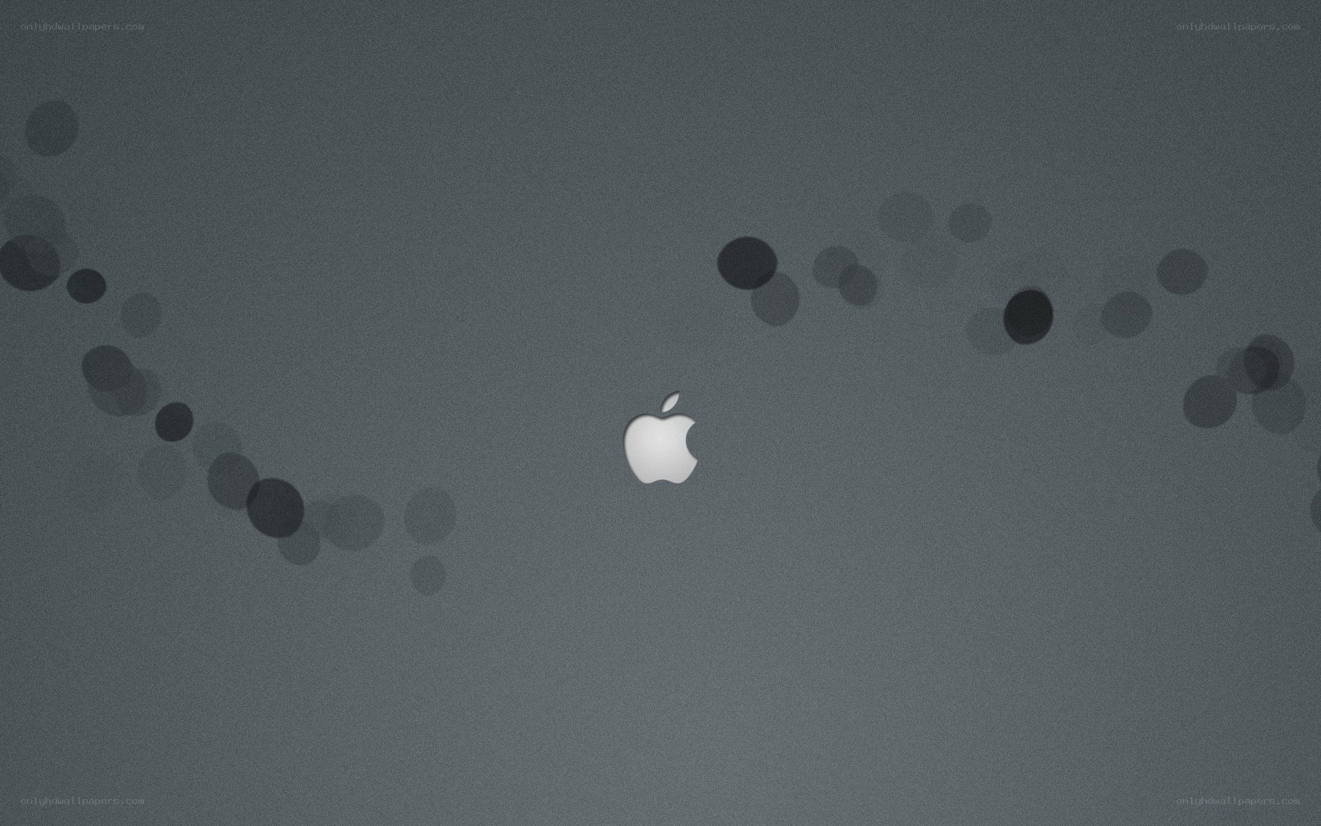 Apple logo on gray background