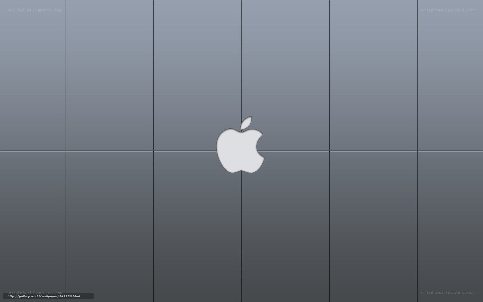 Apple logo on gray background