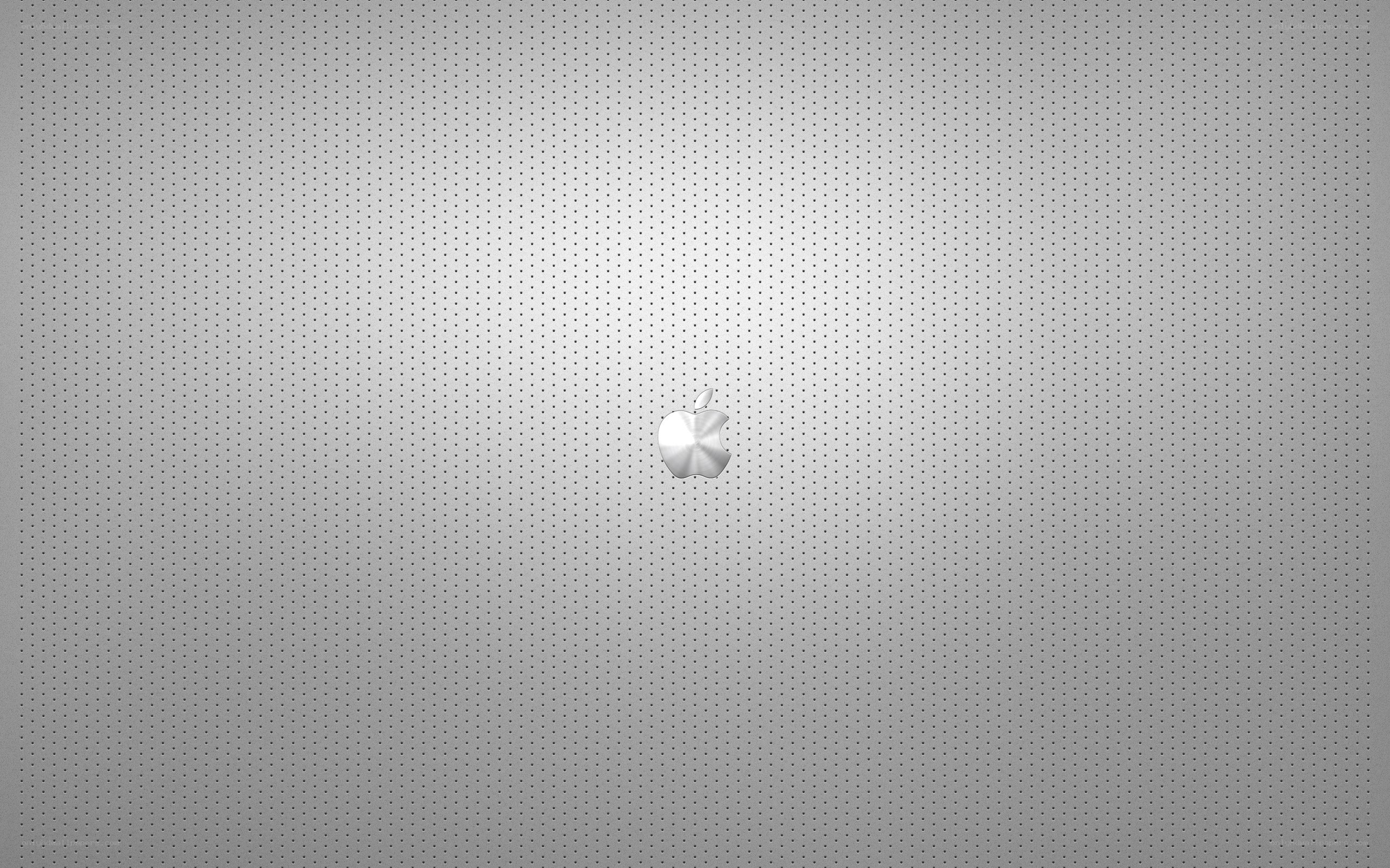 Apple logo on gray background