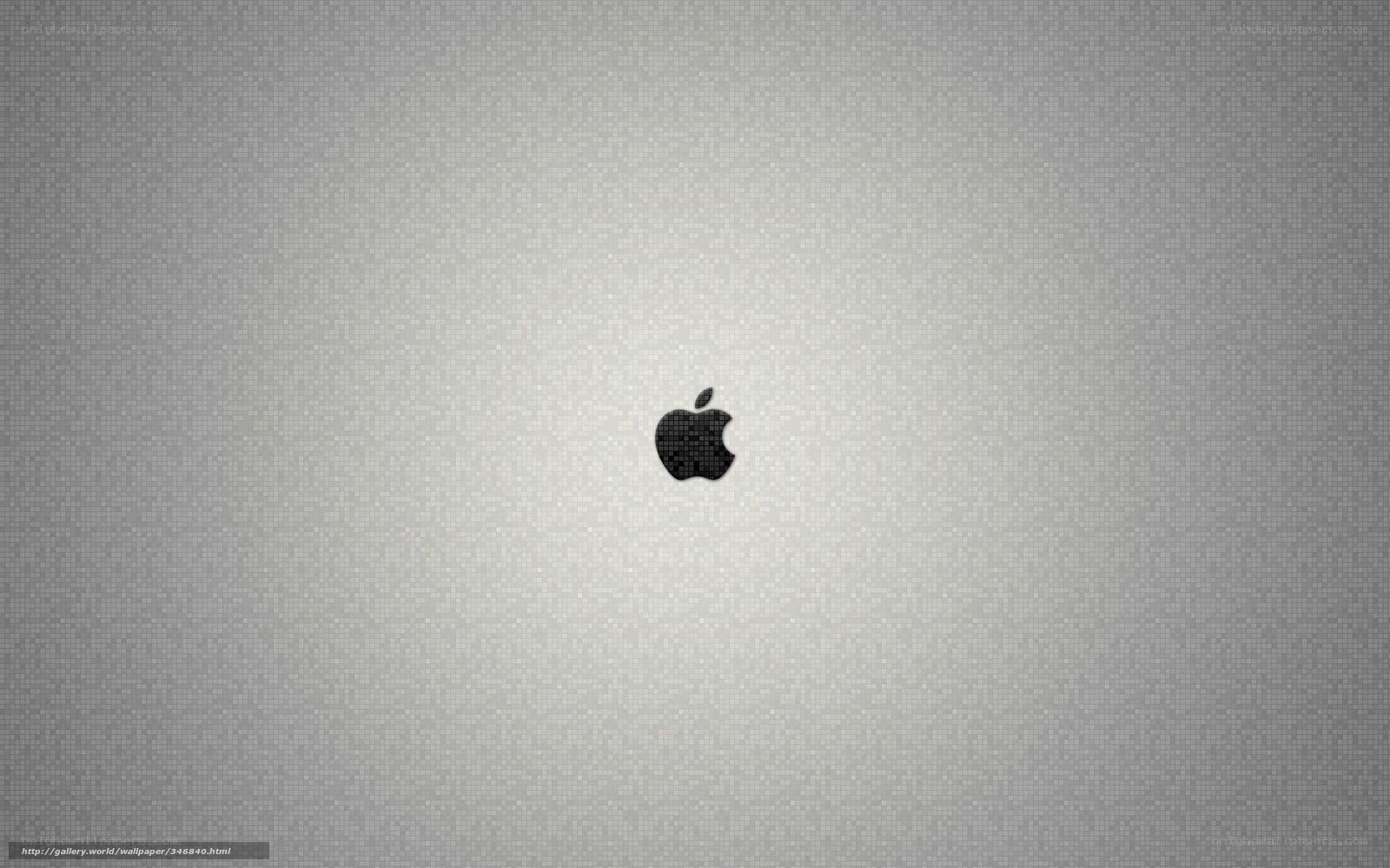 Apple logo on gray background