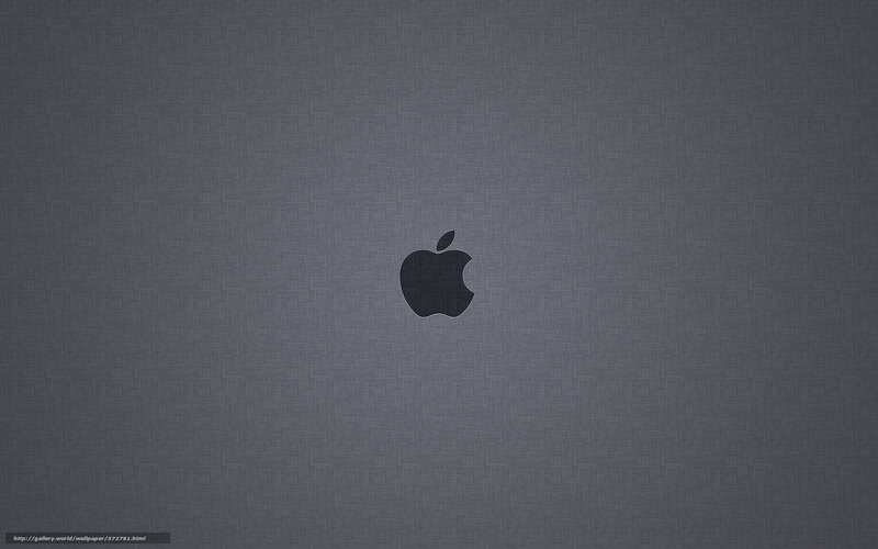 Apple logo on gray background