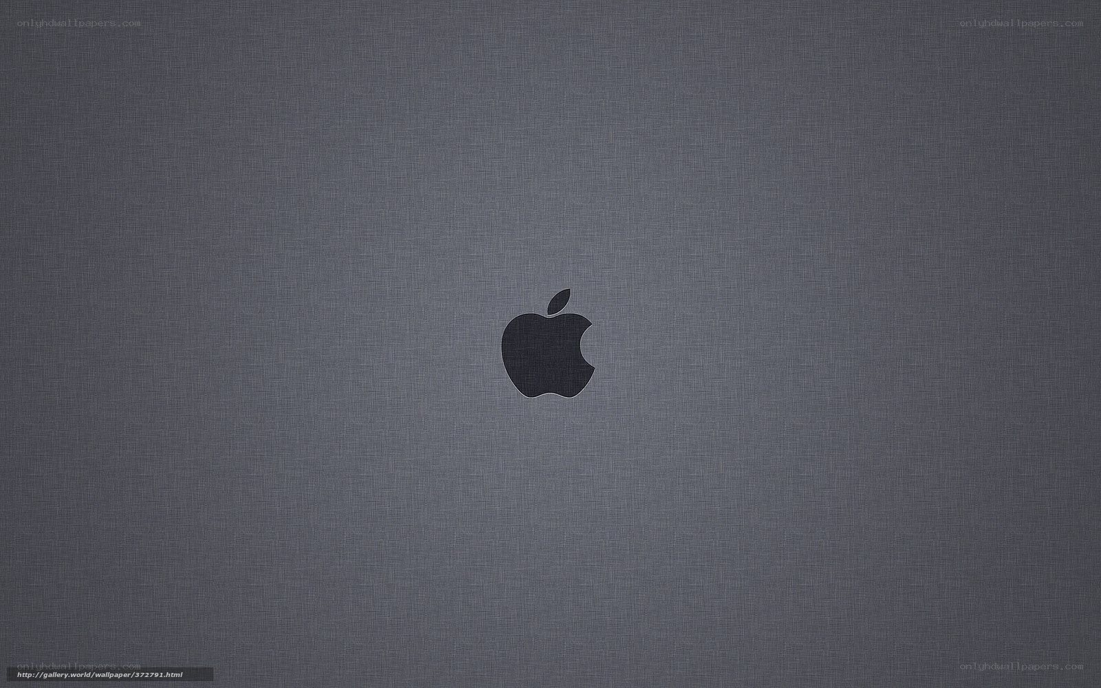 Apple logo on gray background