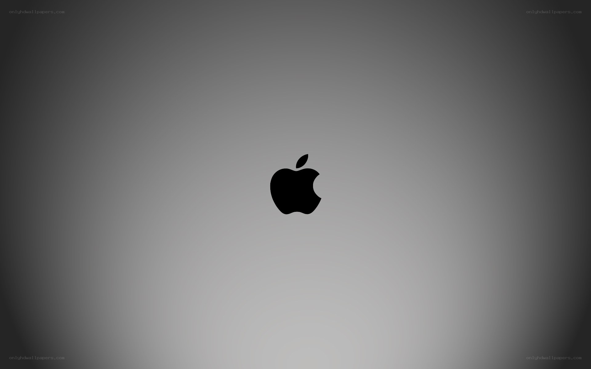 Apple logo on gray background