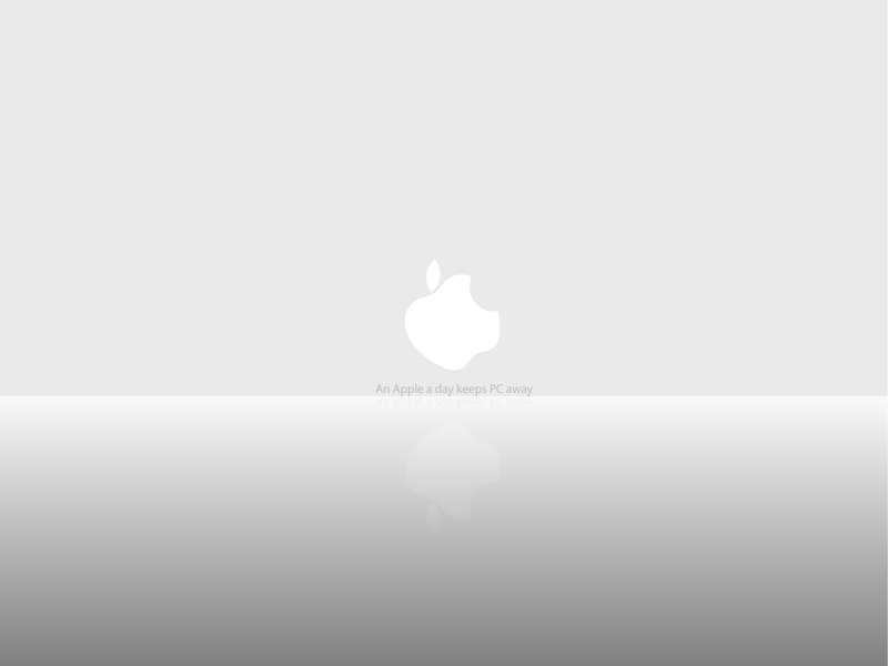 Apple Logo on Gray Background — Neutral, Minimalist