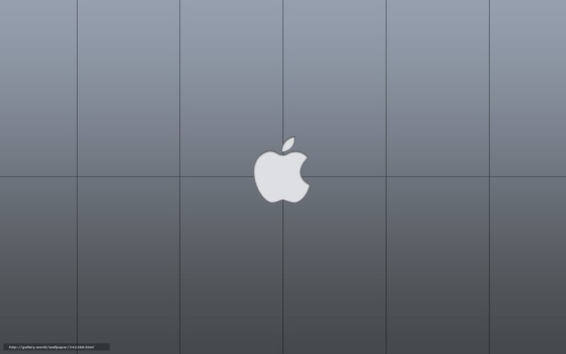 Apple Logo on Gray Background — Neutral