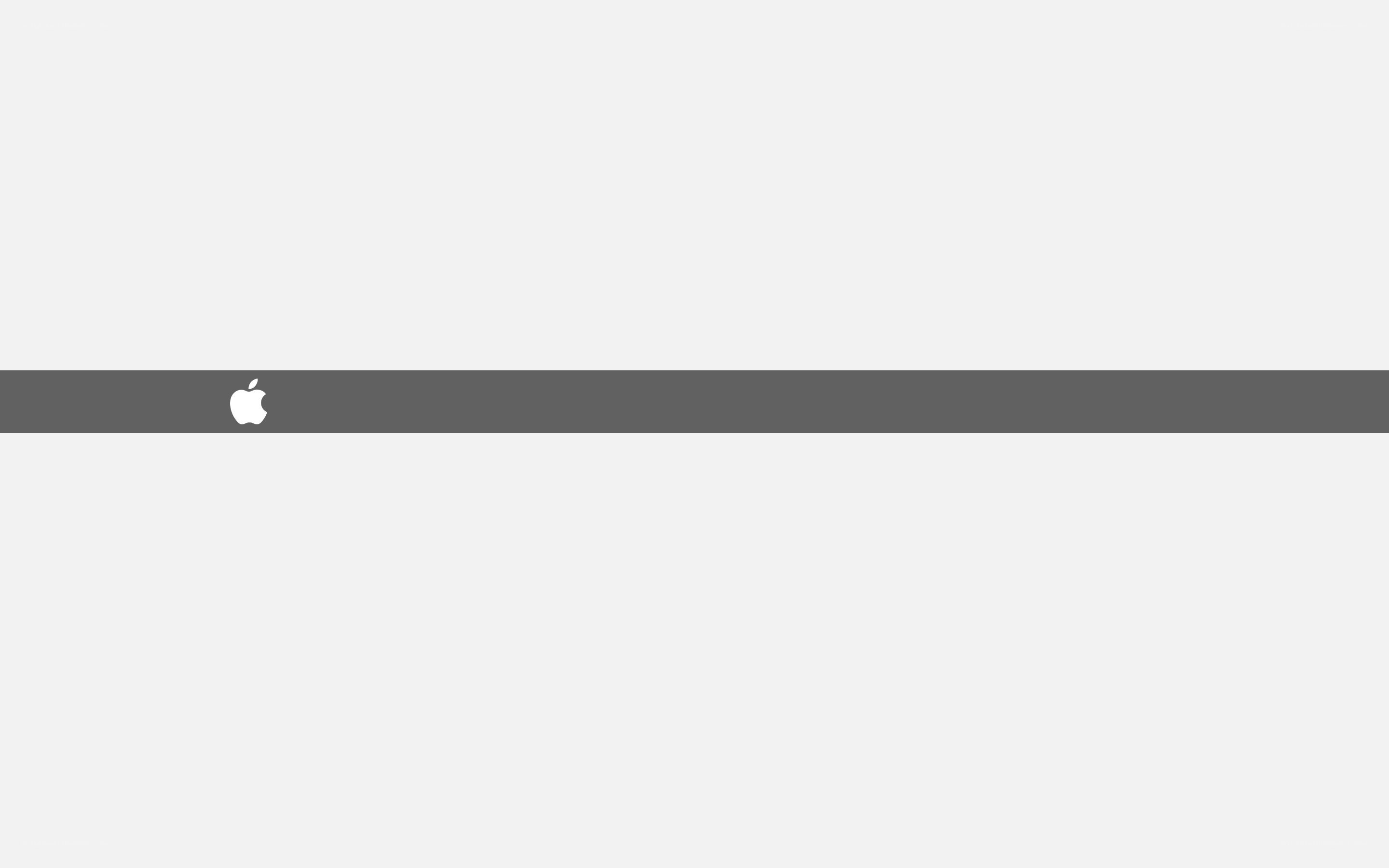 Apple logo on gray bar