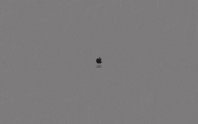 Apple Logo on Gray Surface — Neutral