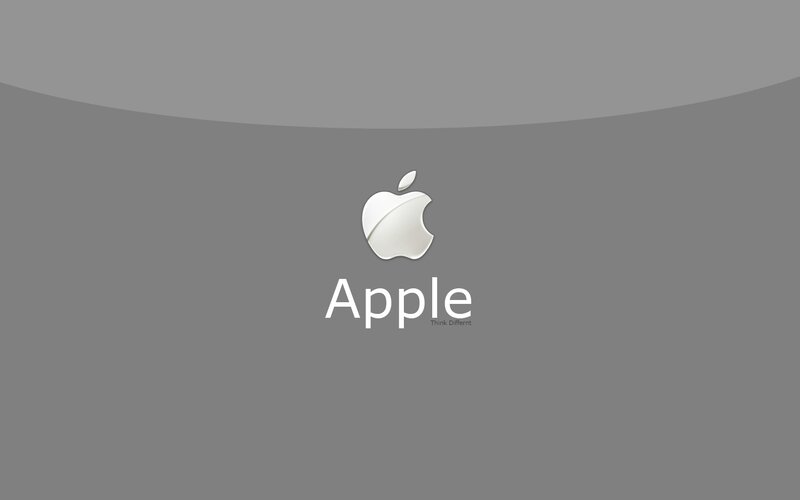 Apple Logo on Gray