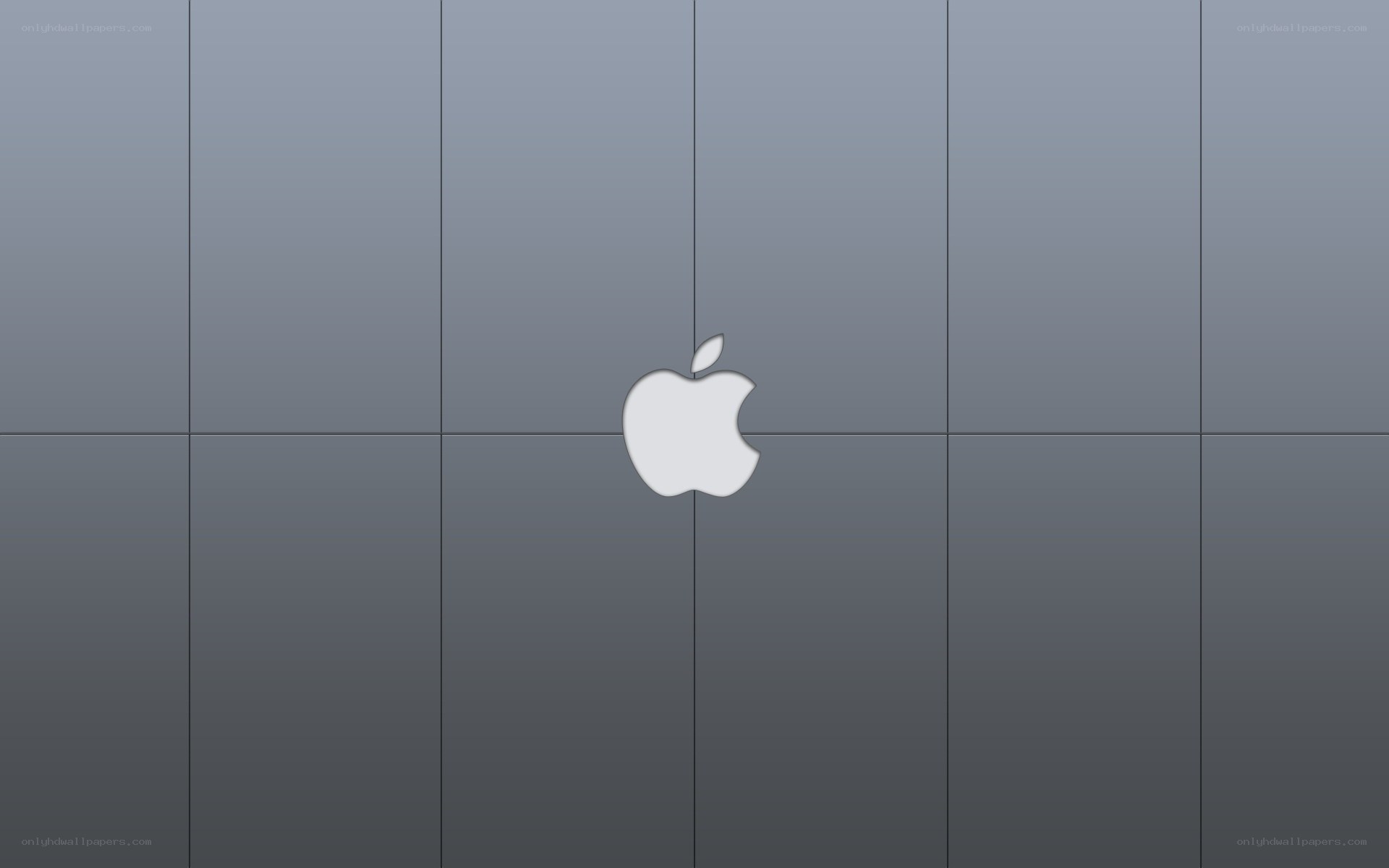 Apple logo on gray tiles