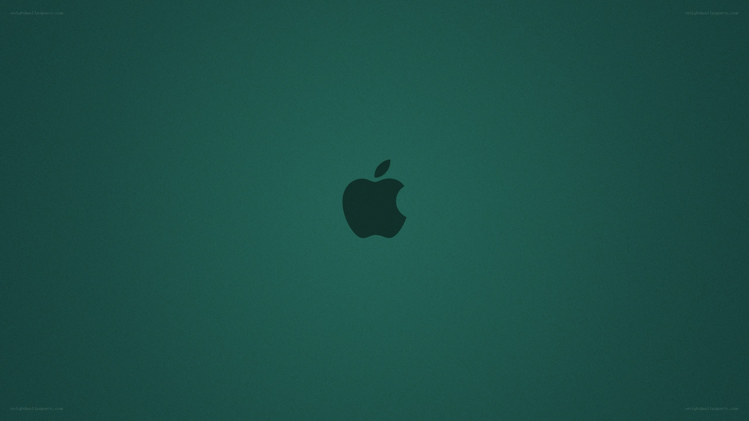 Apple logo on green background