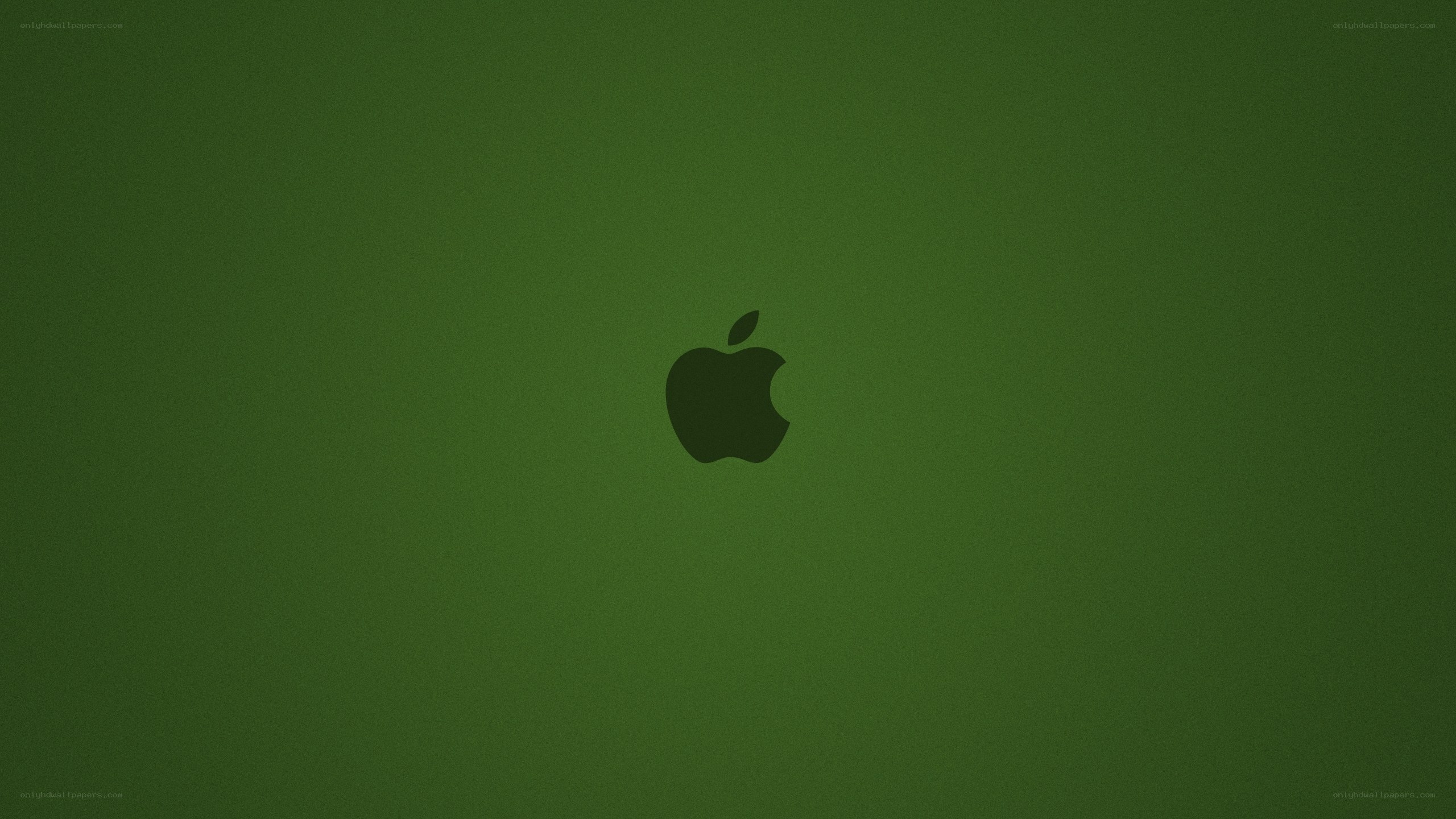 Apple logo on green background