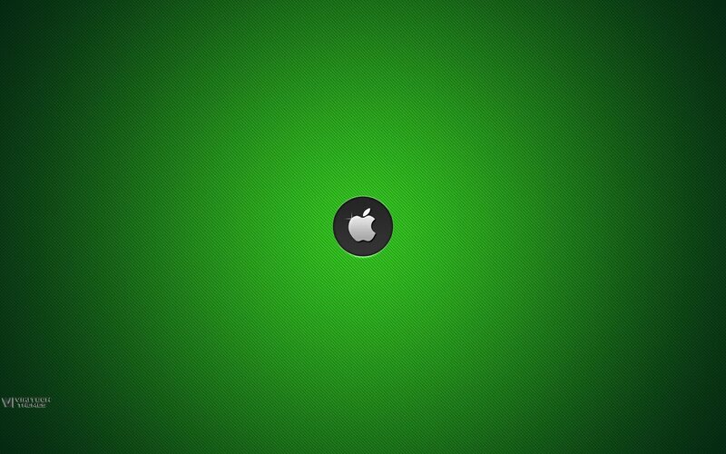 Apple Logo on Green — Calm, Minimalist, Green Background