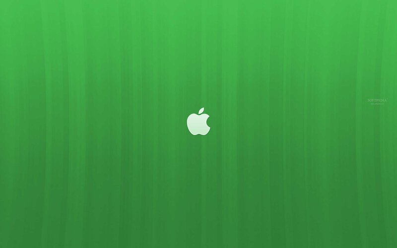 Apple Logo on Green — Calm, Minimalist
