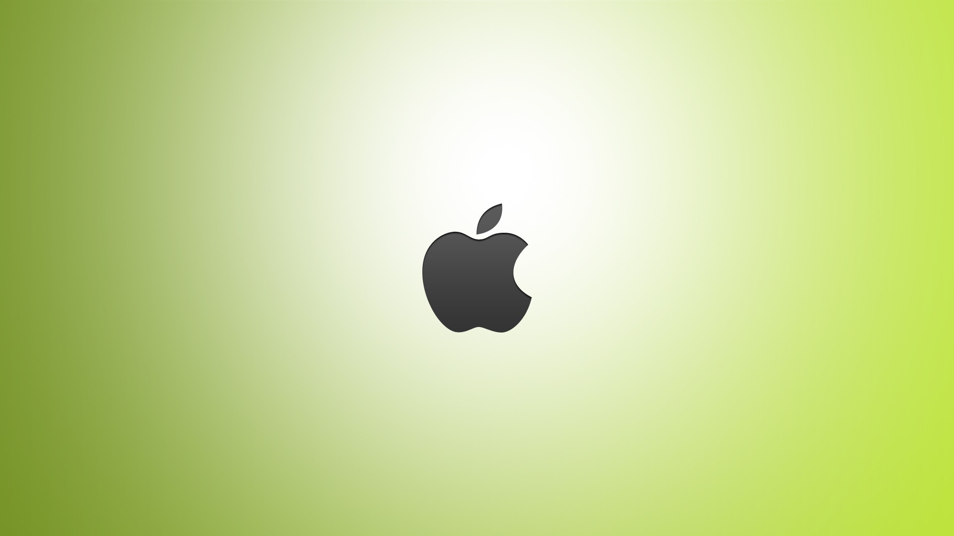 Apple logo on green gradient