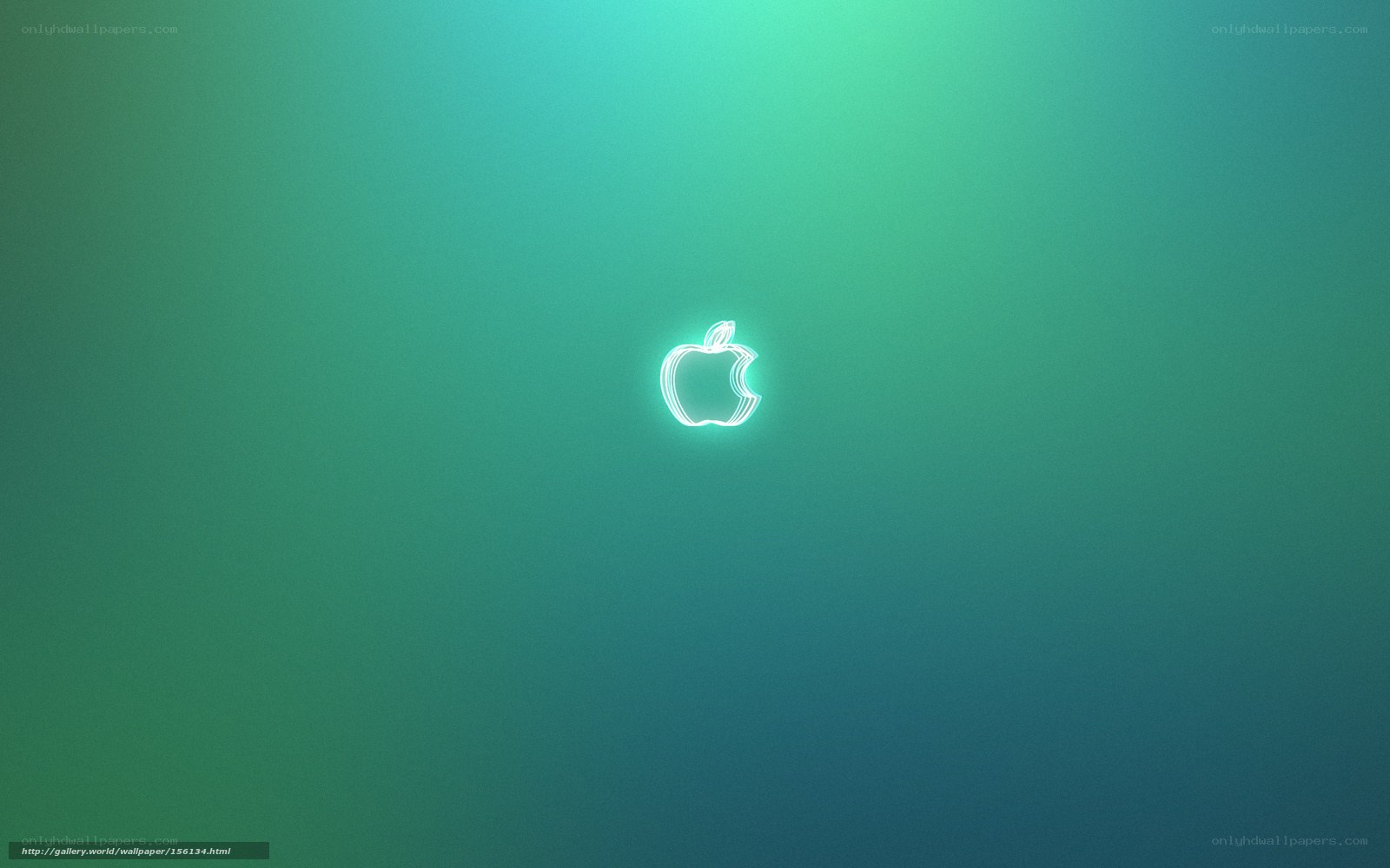 Apple logo on green gradient