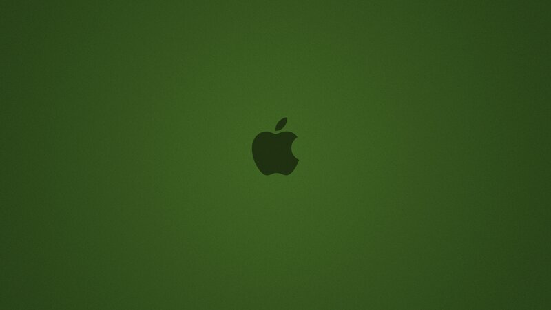 Apple Logo on Green — Neutral