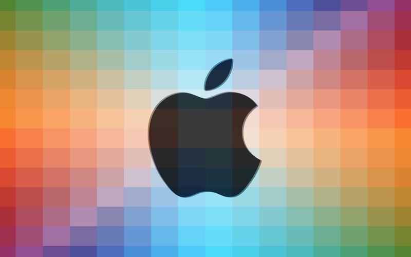 Apple Logo on Grid