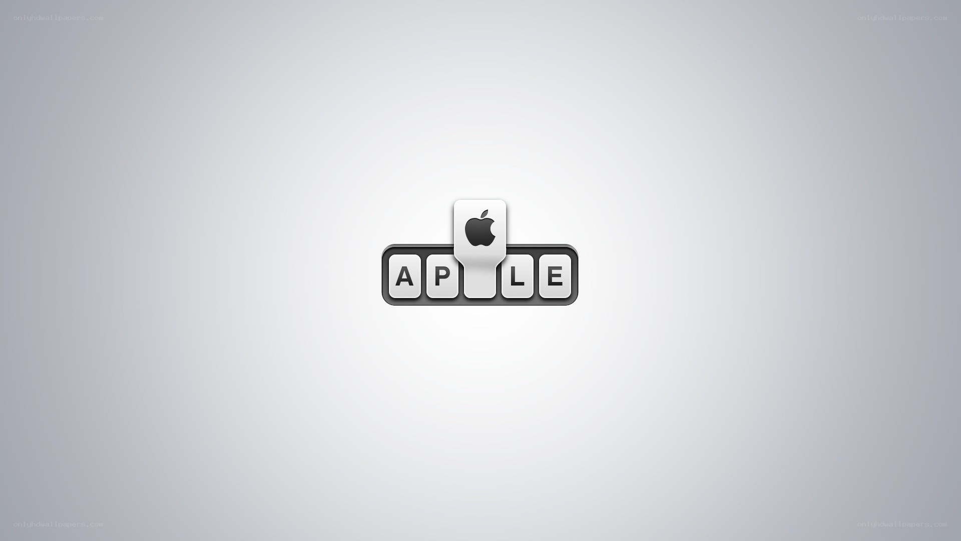 Apple logo on keyboard keys
