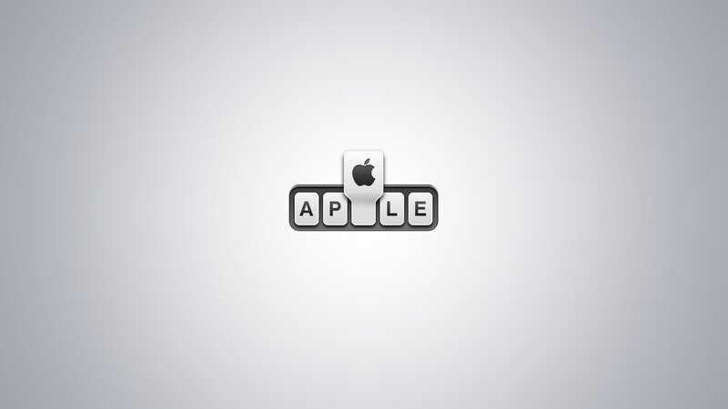Apple logo on keyboard keys