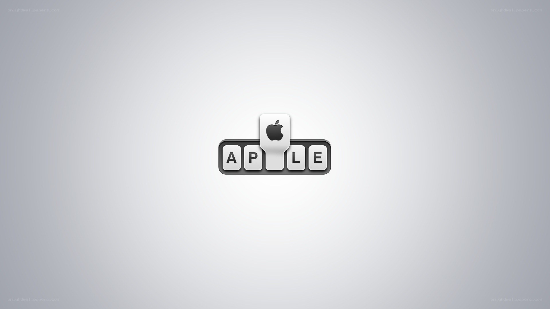 Apple logo on keyboard keys