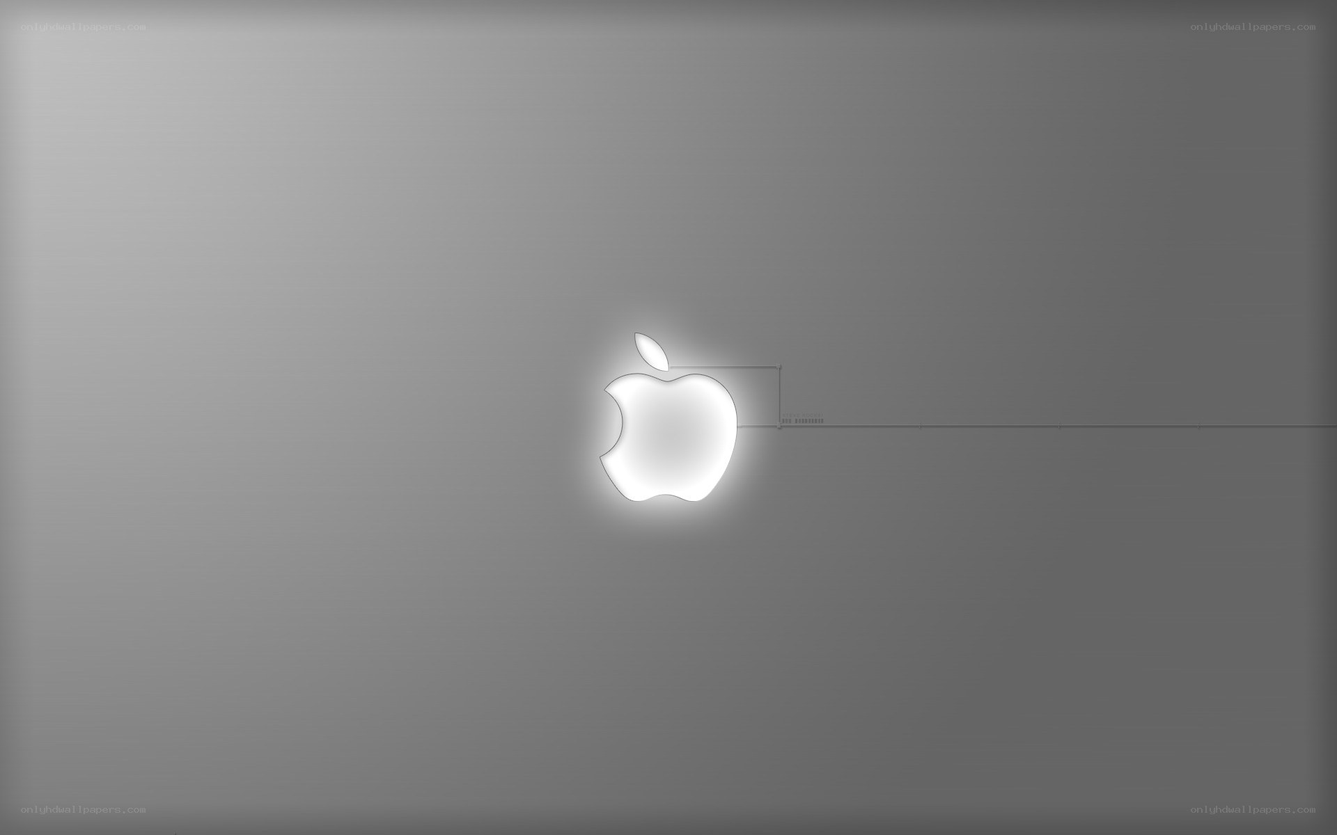 Apple logo on laptop