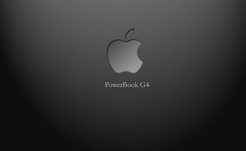 Apple Logo on Laptop — Gray, Neutral, Minimalist, Text