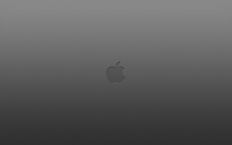 Apple Logo on Laptop — Gray, Neutral, Minimalist