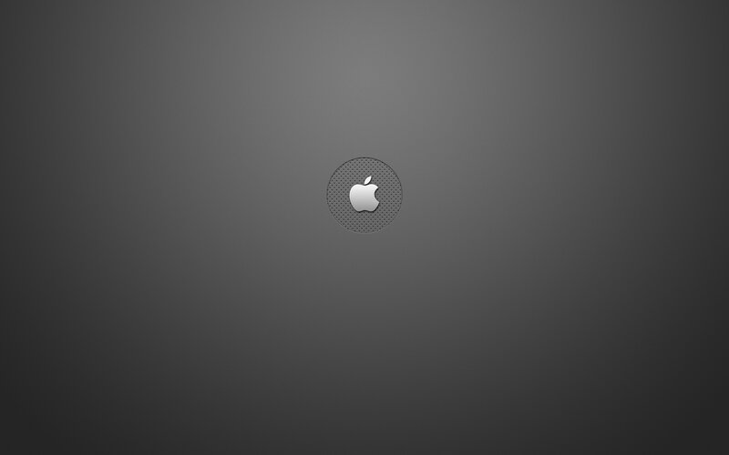 Apple Logo on Laptop — Gray, Neutral