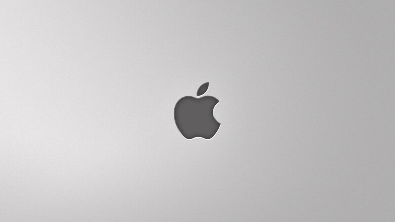 Apple Logo on Laptop — Gray
